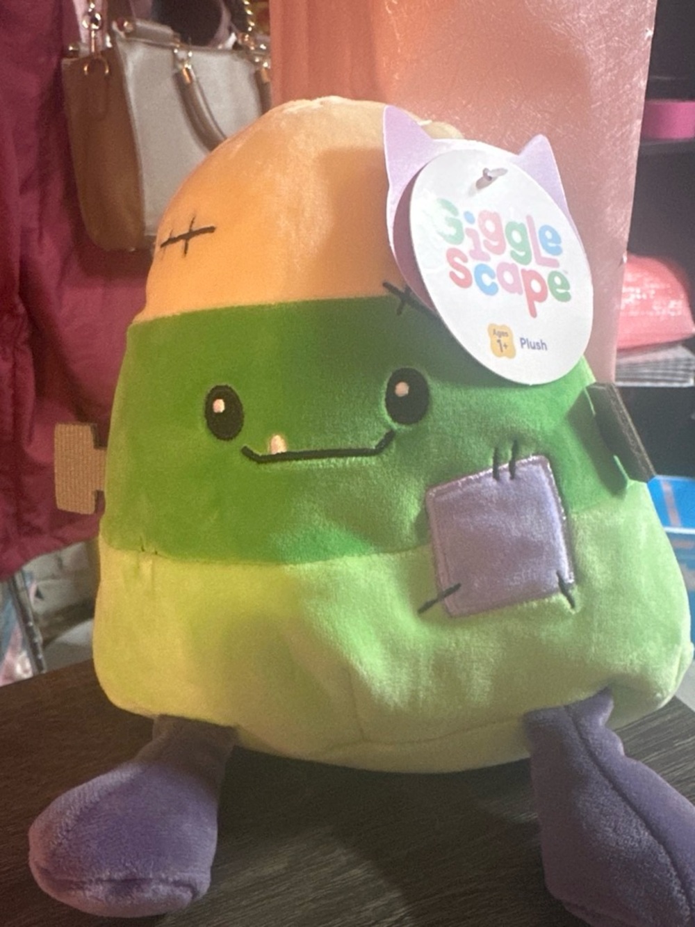 GANZ GiggleScape Plush Monster - Green, Purple & Cream
